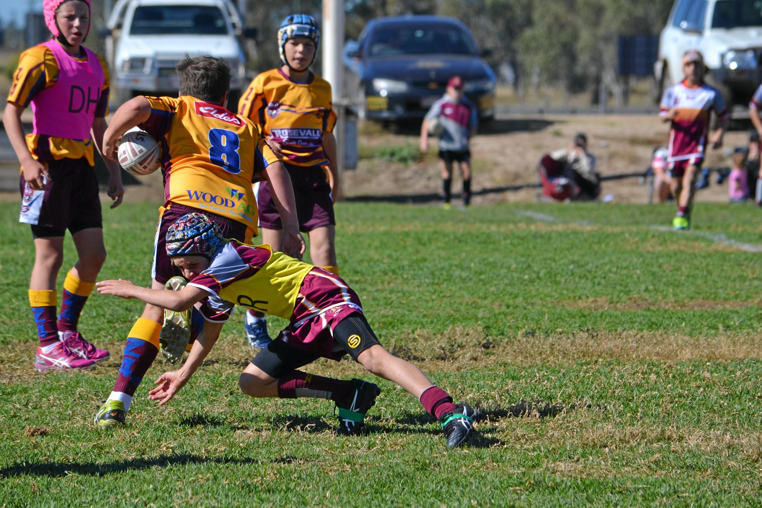 Jandowae vs Roma at Zone 4 Rugby League Carnival in Roma. Picture: Molly Hancock