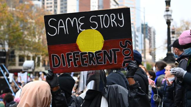 Thousands of protesters turned out for the rally. Picture: Getty Images