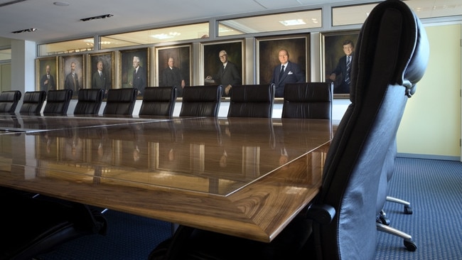 Paintings of past leaders and commissioners have recently disappeared from the boardroom at AFL House.