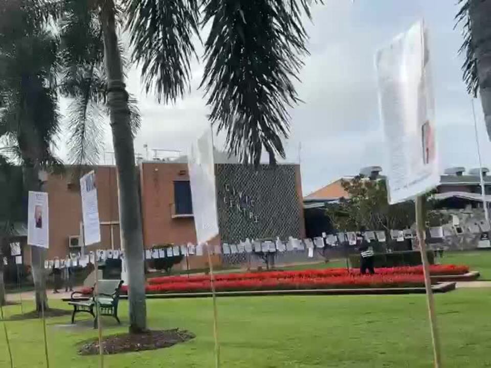 Forest of the Fallen display in Buss Park