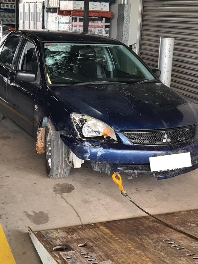 The unlicensed driver of this car was caught almost eight times the blood-alcohol limit with five passengers in his car at Port Augusta.