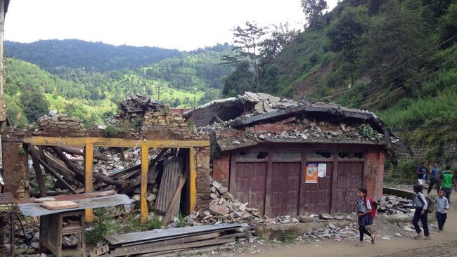 The earthquake completely destroyed the old children's hostel. A new one has now been built thanks to the generosity of the Cairns community. Picture: Kirsty Nancarrow