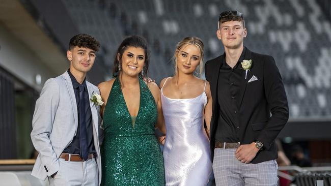 From left: Jacob Farrugia, 18, Montana Musolino, 17, Anneliese Toomey, 18, Jack Bradasic, 18, Picture: Christian Gilles