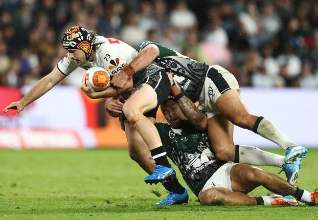 Josh Curran of the Indigenous All Stars (Photo by Mark Metcalfe/Getty Images)