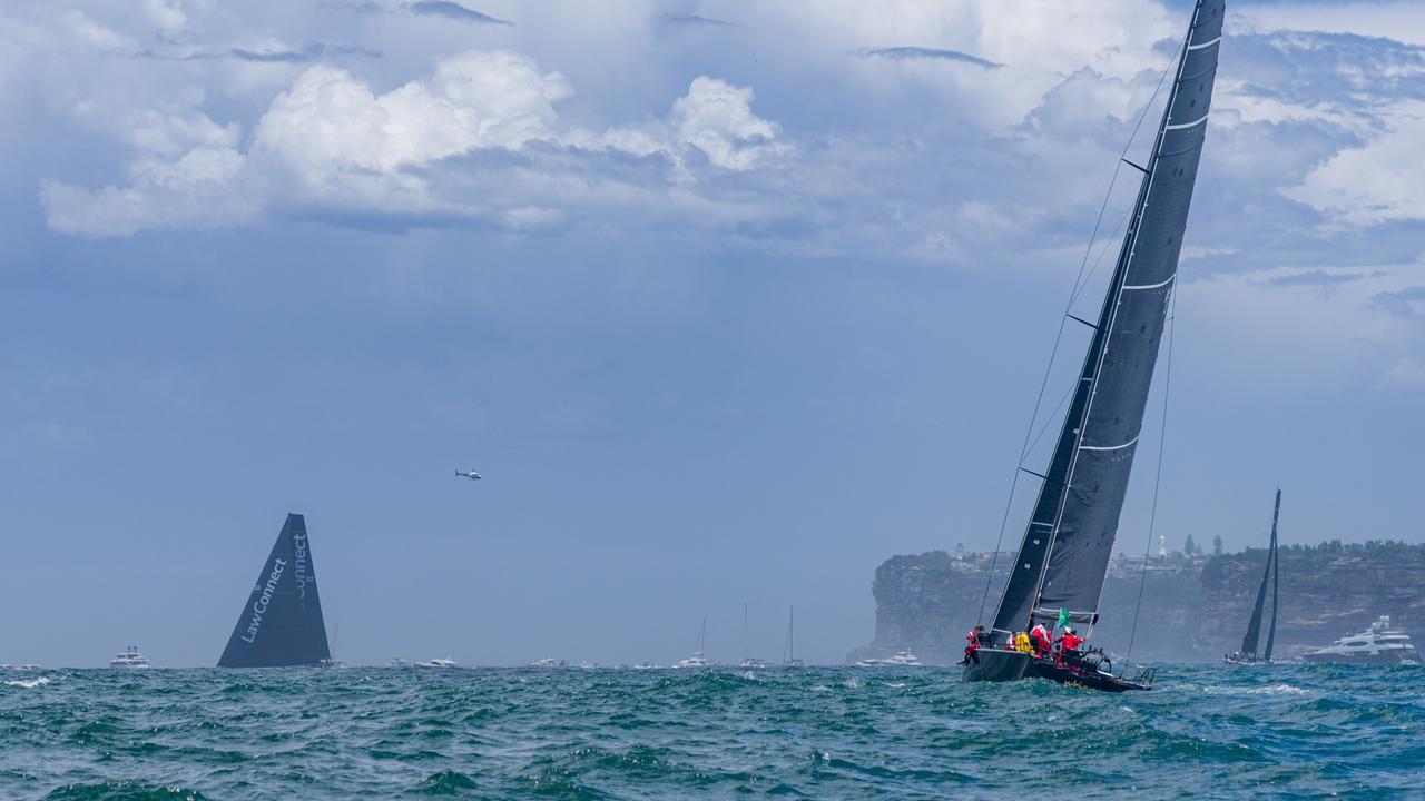 Super Maxi LawConnect leads the race at Sydney Heads. Picture: Andy Cheung/Getty Images