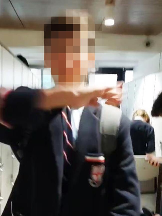 A disturbing video of students doing a Nazi salute was recently exposed. Picture: Supplied