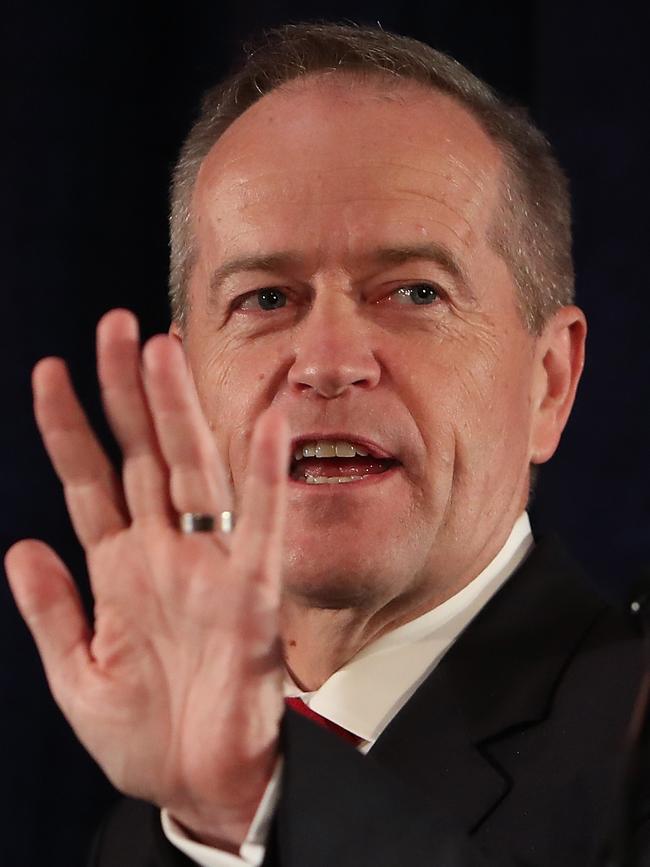 Shorten’s fortunes turned by the end of the night. Picture: Kym Smith