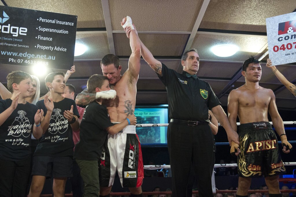 Jamie Hilt fights Apichat Koedchatturat for the Queensland welterweight belt at Smithy and TGW Bring The Big Fights 14 at Rumours International, Saturday, October 22, 2016. Picture: Kevin Farmer