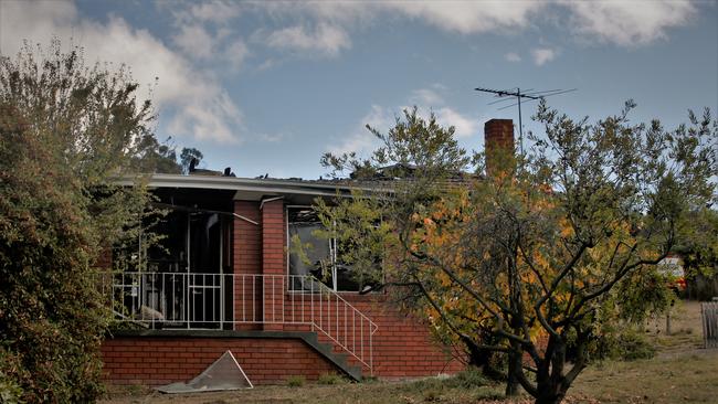 Suspicious house fire in Brighton. Photo: Kenji Sato