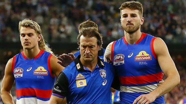 Bulldogs coach Luke Beveridge has dismissed claims his side will struggle to bounce back from their grand final demolition. Picture: AFL Photos/Getty Images