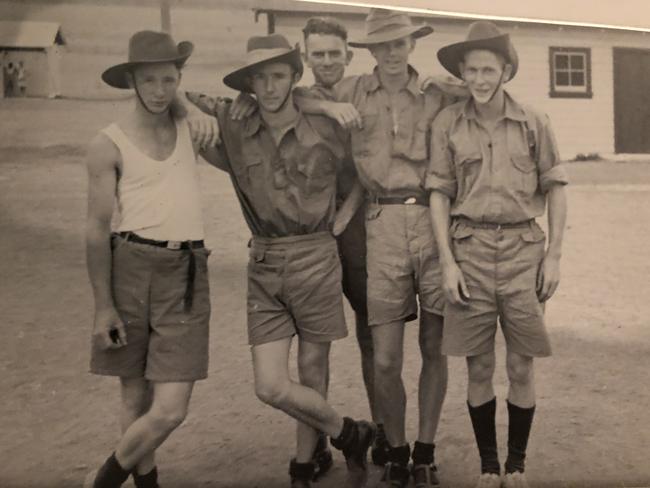 “My father Arthur ‘Chicka’ Adam. This picture was taken at Holsworthy Army Camp at the beginning of WWII. My late father Arthur Adam is last on the right. It looks like a scene from The Sullivans. It encapsulates the Australian spirit of mateship between a bunch of knockabout larrikins, so typical of our Anzacs.” Picture: Supplied by Michele Adam