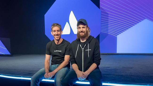 Atlassian co-founders Mike Cannon-Brookes and Scott Farquhar. Picture: Supplied