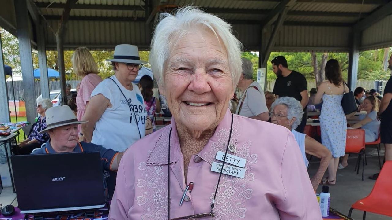 Giru community stalwart Elizabeth “Betty” Corradi receiving her life membership of the Giru Agricultural, Horticultural and Industrial Society, known as the Giru Show, in 2021. Picture: Supplied