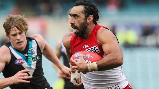 Adam Goodes’ versatility would hot the spot in AFLX. Picture: Getty Images