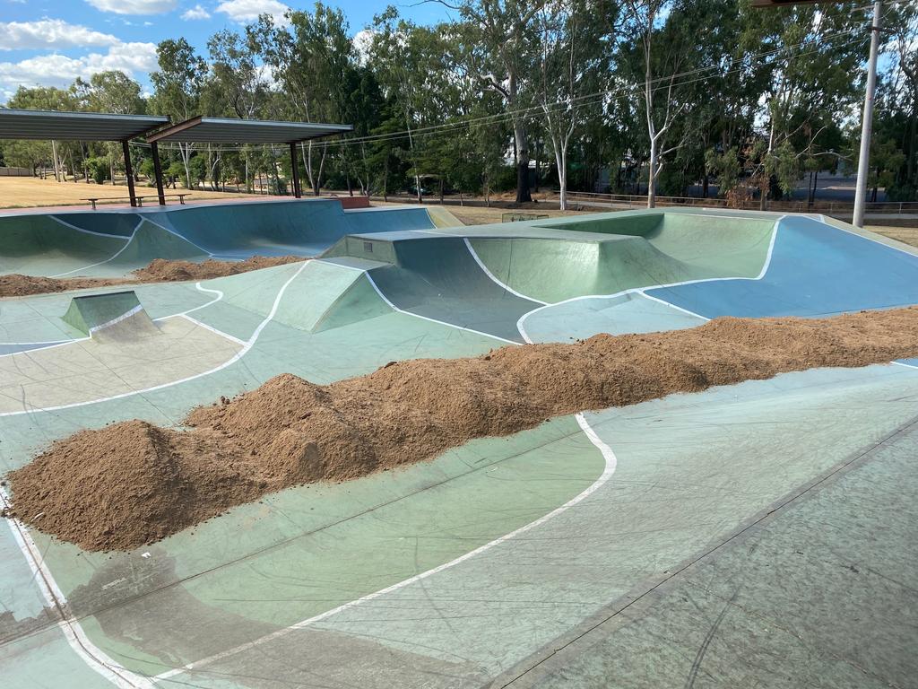 The Emerald skate park was filled with sand to stop kids ignoring new social distancing rules.