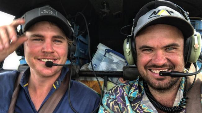 Pilot Sebastian Robinson, left, with 34-year-old Chris 'Willow' Wilson.