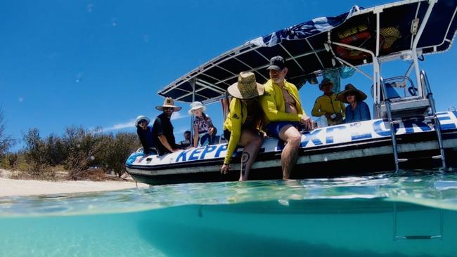 Tourists enjoy a wonderful experience aboard the Keppel Explorer.