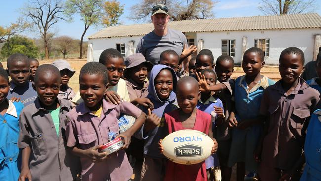 Maguire in Zimbabwe for Caritas in 2017.