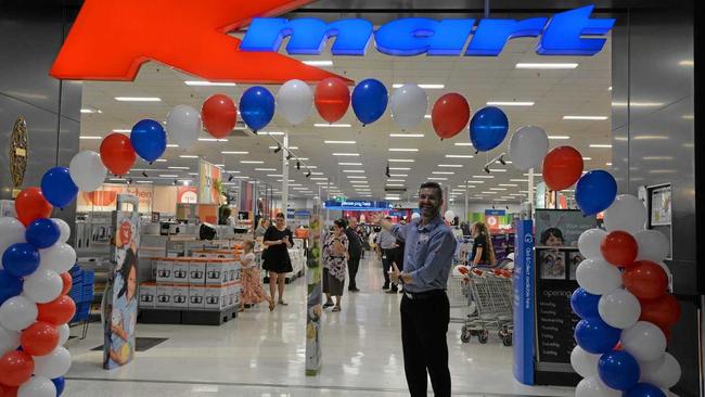 FRESH LAYOUT: Kmart Bundaberg store manager Jason Everingham welcomes customers to the fresh-look store. Picture: Geordi Offord