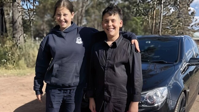 Josh Pike pictured with his older sister Dyllin.