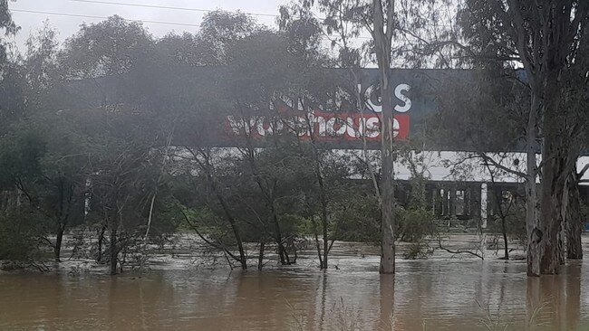 Bundamba Bunnings carpark flooded Picture: David Owens