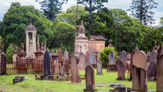 Beautiful sandstone monuments featured within Rookwood’s Old Presbyterian section.