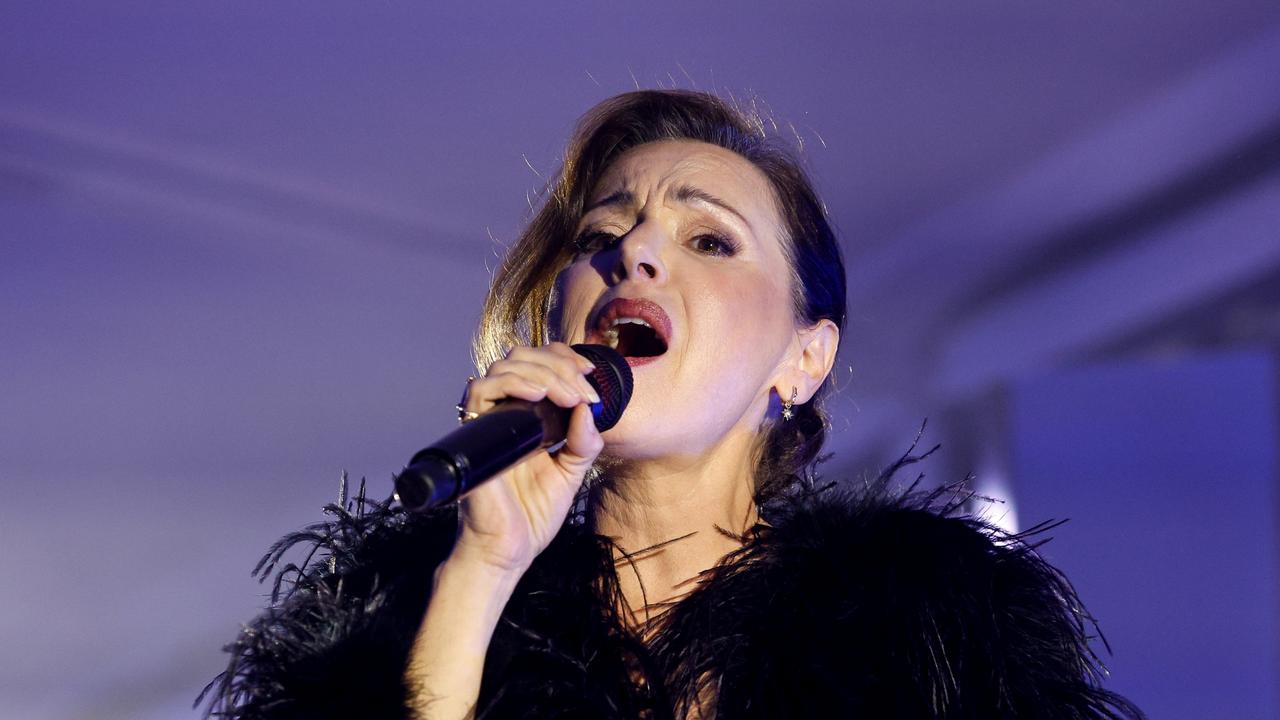 Tina Arena performs during the 2024 AFL Gather Round Welcome Dinner Event. Picture: Getty.