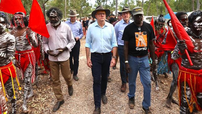 Prime Minister Anthony Albanese at the Garma Festival in the NT. Picture: PMO supplied pics from Garma