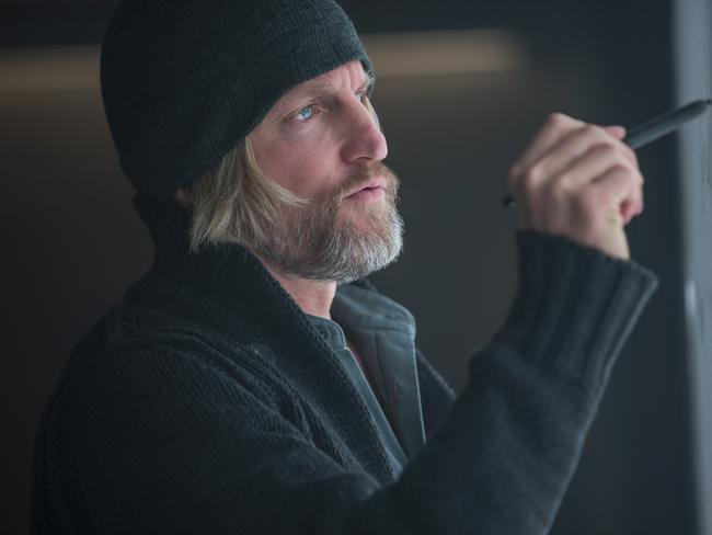 Woody Harrelson as Haymitch Abernathy, in The Hunger Games: Mockingjay - Part 1.