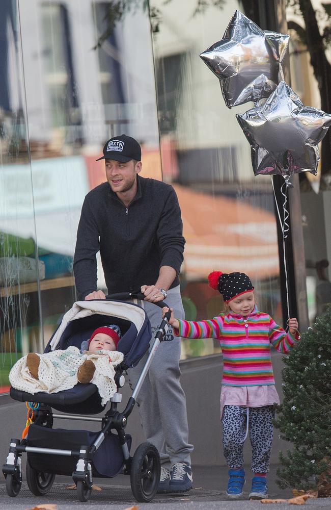 Hamish took Sonny for a birthday stroll.