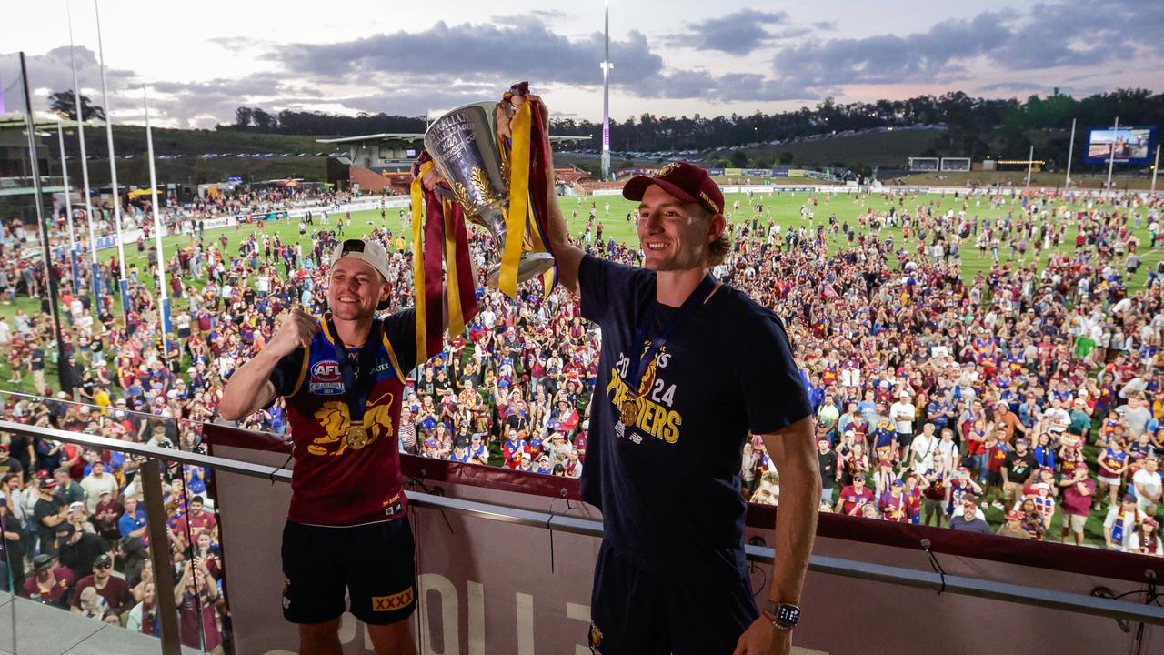 The Brisbane Lions’ premiership triumph marked the end of Robbo’s long stint with the show. (Photo by Russell Freeman/AFL Photos via Getty Images)