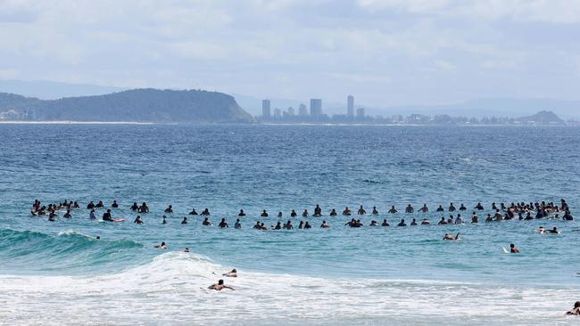 A tribute from Gold Coast-based Kirra Surfriders Club, where Ed and Mick hold life memberships, said the 48-year-old was rushed by boat and admitted to a hospital in the nearest major city, however Ed suffered cardiac complications as a result of the infection. Picture: NCA NewsWire/Tertius Pickard