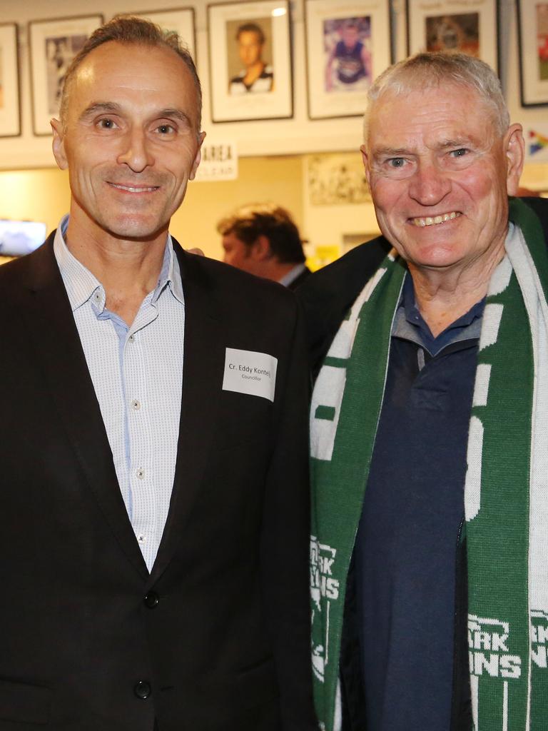 Eddy Kontelj and Bell Park president Jeff Jarvis. Picture: Peter Ristevski.