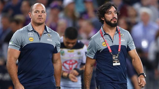 Thurston and Scott captained the Cowboys together for seven years. Photo by Mark Kolbe/Getty Images.