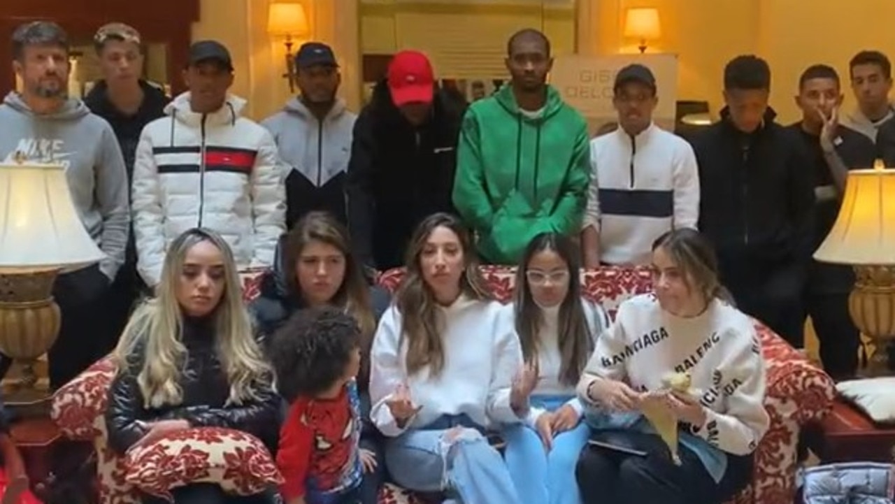 Brazilian football players and their families ask to be rescued from Ukraine in a video posted to social media.