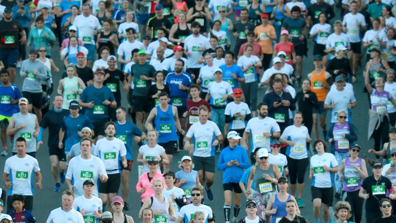 Runners in the Bridge to Brisbane race, Brisbane, Sunday August 25, 2019. (AAP/Image Sarah Marshall)