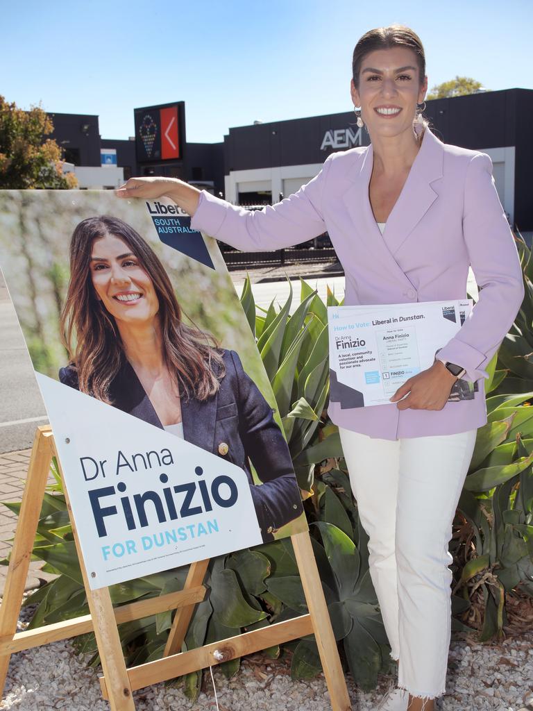 Dr Anna Finizio in the lead-up to the Dunstan by-election. Picture: Dean Martin