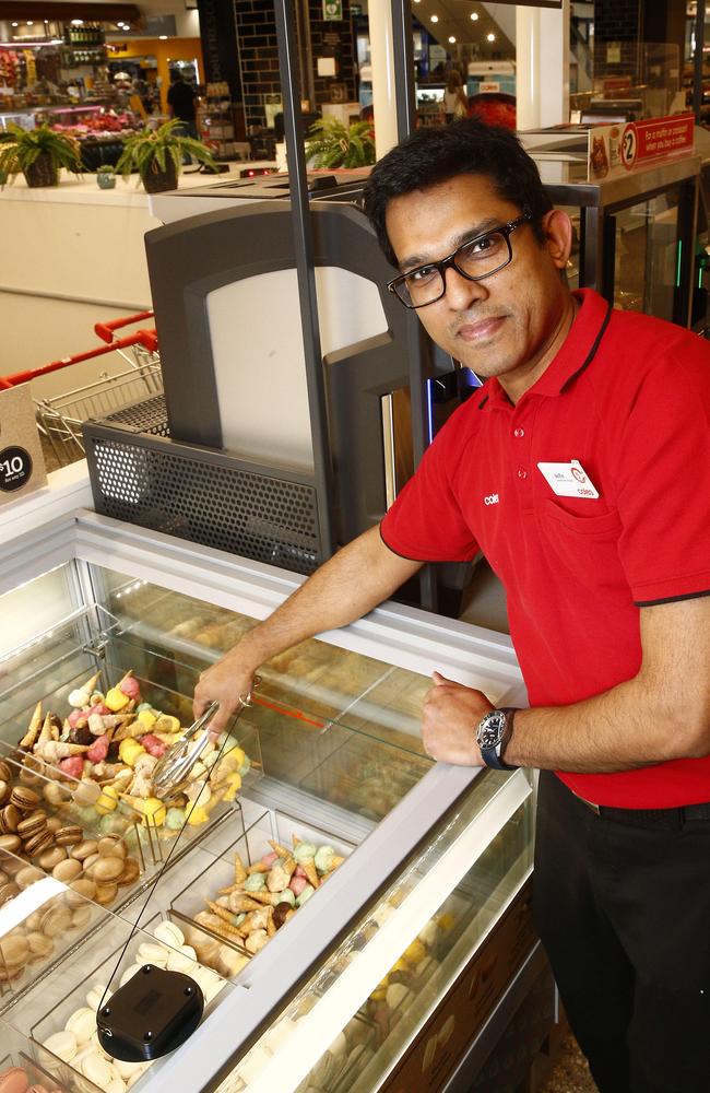 Mohammed Arifin at the new macaron and gelato dispensary. Picture: John Appleyard