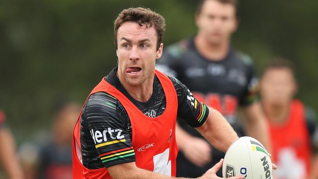 James Maloney during Penrith Panthers rugby league training at Panthers Rugby League Academy, Penrith. Picture: Brett Costello