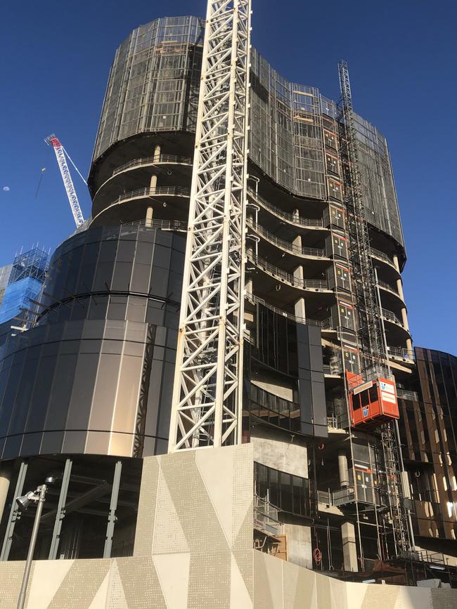 FILE PICS. SkyCity’s $330m expansion in progress. Picture SIMON CROSS