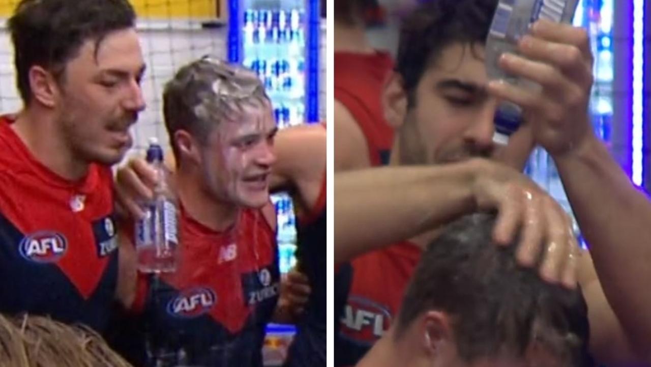 Melbourne's bizarre post-game antics in the sheds.