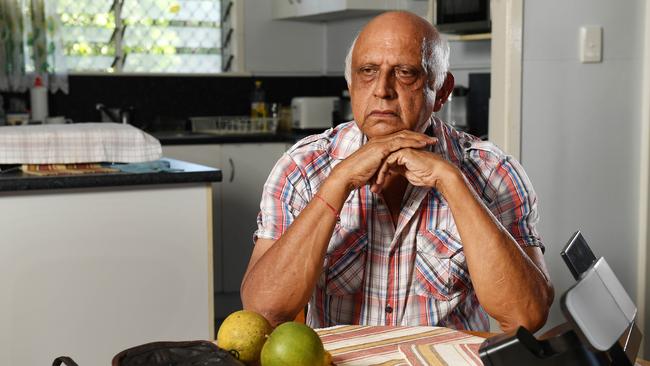 71-year-old Harry Patel says he feels extremely unsafe in his own home after someone broke into his property and locked him in his bedroom. Picture: Shae Beplate.