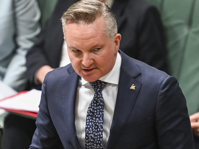 CANBERRA, AUSTRALIA, Newswire Photos. MAY 30, 2023: Climate Change and Energy Chris Bowen during Question Time at Parliament House in Canberra. Picture: NCA NewsWire / Martin Ollman