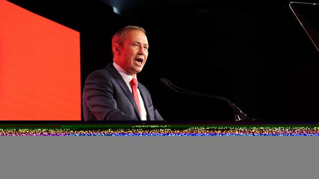 West Australian Premier Roger Cook speaks during WA Labor’s 2025 state election campaign launch in Perth. Picture: Paul Garvey