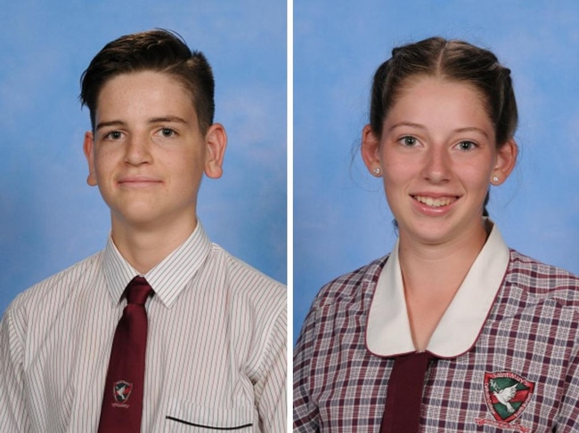 Saint Mary’s Catholic College captains Luca Lazzaroni and Larissa Ramke