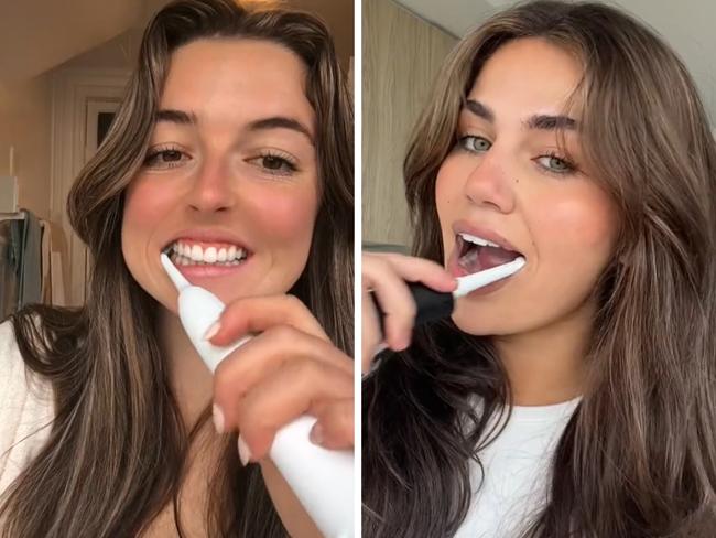 Up your dental hygiene game with a new Oral B electric toothbrush. Picture: TikTok/@madison.the.dentist @talliyhaa