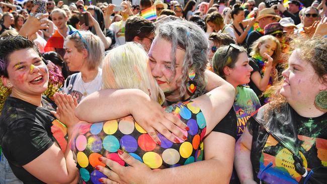 Yes! Victoria votes for marriage equality. Picture: Jason Edwards