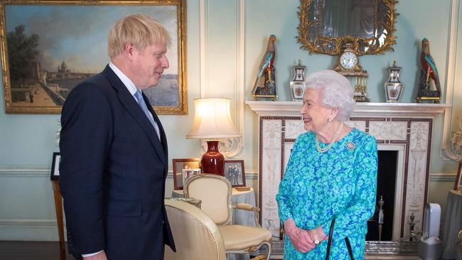 Boris Johnson meets the Queen in 2019. Picture: Victoria Jones / POOL / AFP