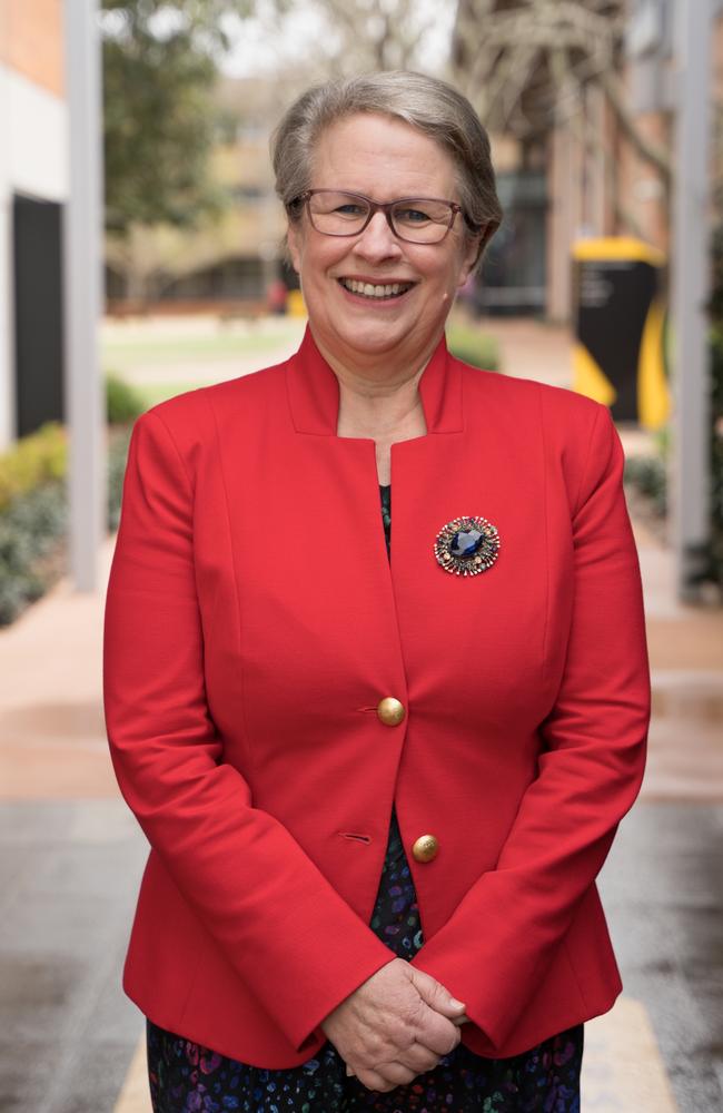 University of Southern Queensland's Vice Chancellor Geraldine Mackenzie at UniSQ as they announce the new Chancellor. Tuesday, August 20, 2024. Picture: Christine Schindler