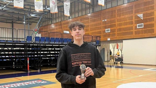 Aiden McKenney had a standout season with Ansett in Darwin basketball. Picture: Bridgette McKenney.